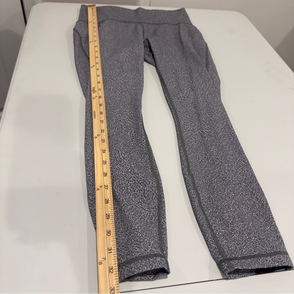 Lululemon Leggings Women Size 8 Gray Train Times Mesh Pants Active Performance - Picture 11 of 14